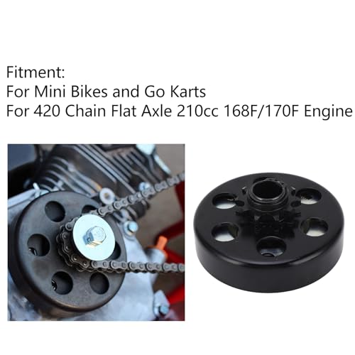 Ausla 20 Mm 10T Kart Racing Kupplung, Fliehkraftkupplung Ersatz Passend für Go Kart Mini Bike mit 420 Kette Flachachse 210 168F/170F Motor