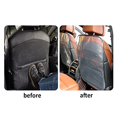 Ofband 2Pcs Transparent Back Seat Protector For Car,Slip&Kick&Dirt-Resistant Seat Back Cover Protect Car Interiors From Kids,Back Of Seat Protector For Kids Feet Car Seat #TOP4