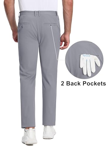 MAGCOMSEN Mens Golf Pants Stretch Dress Pants Quick Dry Water Resistant Lightweight Flat Front Work Pants Moisture Wicking2
