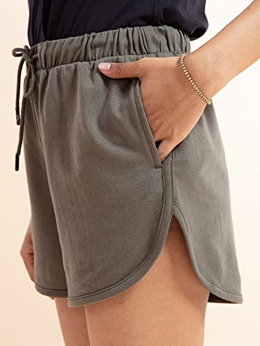 Image of NYKD Solid Cotton Shorts for Women with Pocket | Casual, Sports, Night Wear - NYK039
