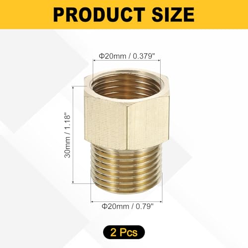 Casquillo hexagonal reductor roscado G1/2 para prolongar grifos en baños 3