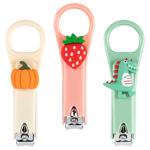 3 Pieces Kids Nail Clippers Set Cute Cartoon Childrens Nail Clippers for Women Girls Children (B)