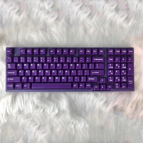 Image of 142 Keys PBT Doubleshot Transluent Keycaps Purple SA Profile Keycaps Set Fit for 61 /64 /87 /104 /108 Cherry Mx Switches Mechanical Keyboard