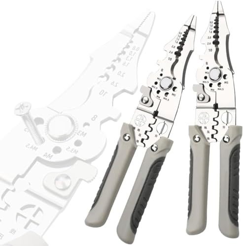 Image of Multifunction Wire Stripper and Cutter Plier, Wire Crimping Tool, Cable Cutter, Wire Stripping Plier, Multipurpose Electrician Tool for Cutting, Stripping, Crimping and Gripping Wires(all in one)