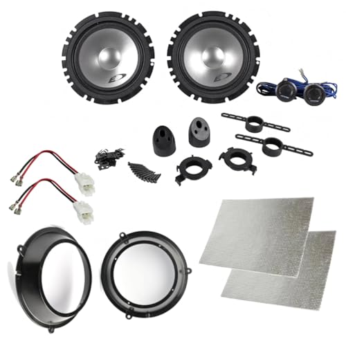 Kit 4 Casse Per Fiat Panda dal 2003 al 2012 Con Adattatori E Supporti Altoparlanti Alpine Predisposizione Anteriore + insonorizzante