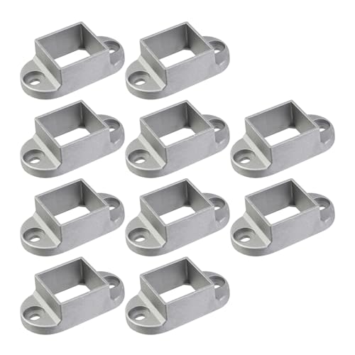 Oedema Square Post Flange Base Floor Mount Anchor Post Base Aluminum Deck Railing Bracket 1.61