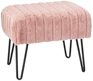 Home Soft Things Rosenrauchfarben Mikrofaser Hocker