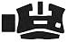 Tractiongrips grip overlay decal for Glock 26, 27, 33, 39 GEN4