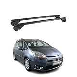 Barres de Toit Transversales Compatible avec Citroen C4 Grand Picasso 2006-2013 Alu Noir