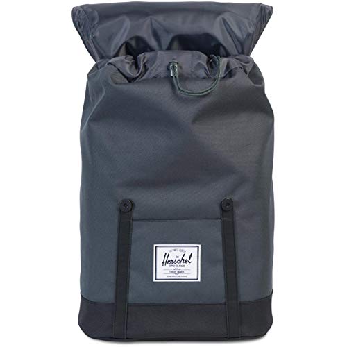 Image of Herschel Retreat Backpack, Dark Shadow /Black /Black Synthetic Leather, Classic 19.5L