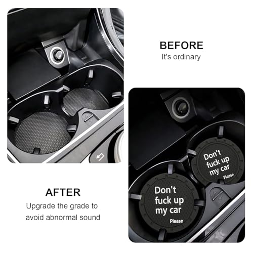 2 PCS Portavasos para carro en PVC negro miniatura 6