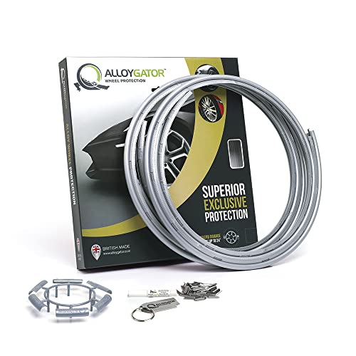 Set of 4 AlloyGator Wheel Protectors Protection Fits 12" to 24" Rims (Silver) Set of 4 AlloyGator Wheel Protectors Protection Fits 12" to 24" Rims (Silver)
