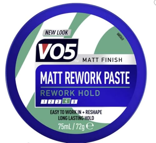 VO5 Matt Rework Paste 75ml Flexible Hold Natural Finish Perfect for Everyday Styling