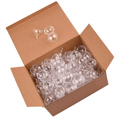 Milisten 50pcs Clear Chocolate Box Holder Plastic Round Chocolate Candy Wrappers Holders Candy Packaging Case Flower Support Rack for Birthday Wedding Easter Carnival