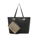 Anne Klein Womens Work Tote with Pouch, Black