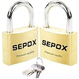 SEPOX 40mm Solid Brass Padlock Pack of 2