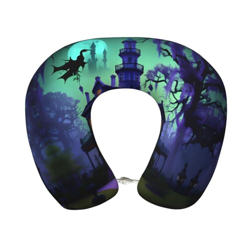 Almohada para viaje de poliéster negro cervical miniatura 1