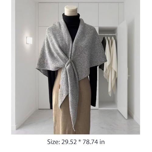 Women's Solid Color Shawl, Pashmina Wraps for Women, Casual Soft Comfortable Shawl for Daily Wear2