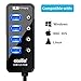 USB 3.0 Hub, atolla 4 Ports Super Speed USB 3 Hub Splitter with On Off Switch with 1 USB Charging Port (Cable Length 2 Feet, No AC Adapter) (4-Port hub)