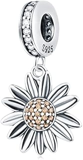 GLOWDAS Valentines Day Theme Charms, I Love You Pendant, Love Heart Charm, Flowers, Celtic Knot, Penny 1, Crescent and Star Beads in 925 Sterling Silver, Gifts for Family/Lover/European Bracelet