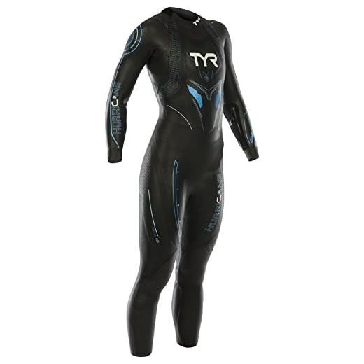 TYR Damen Womens Hurricane C5 Wetsuit Combinaison Triathlon, Noir bleu, M