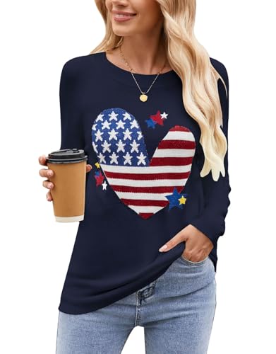 Alsol Lamesa Women's Cute Heart Sweater Long...