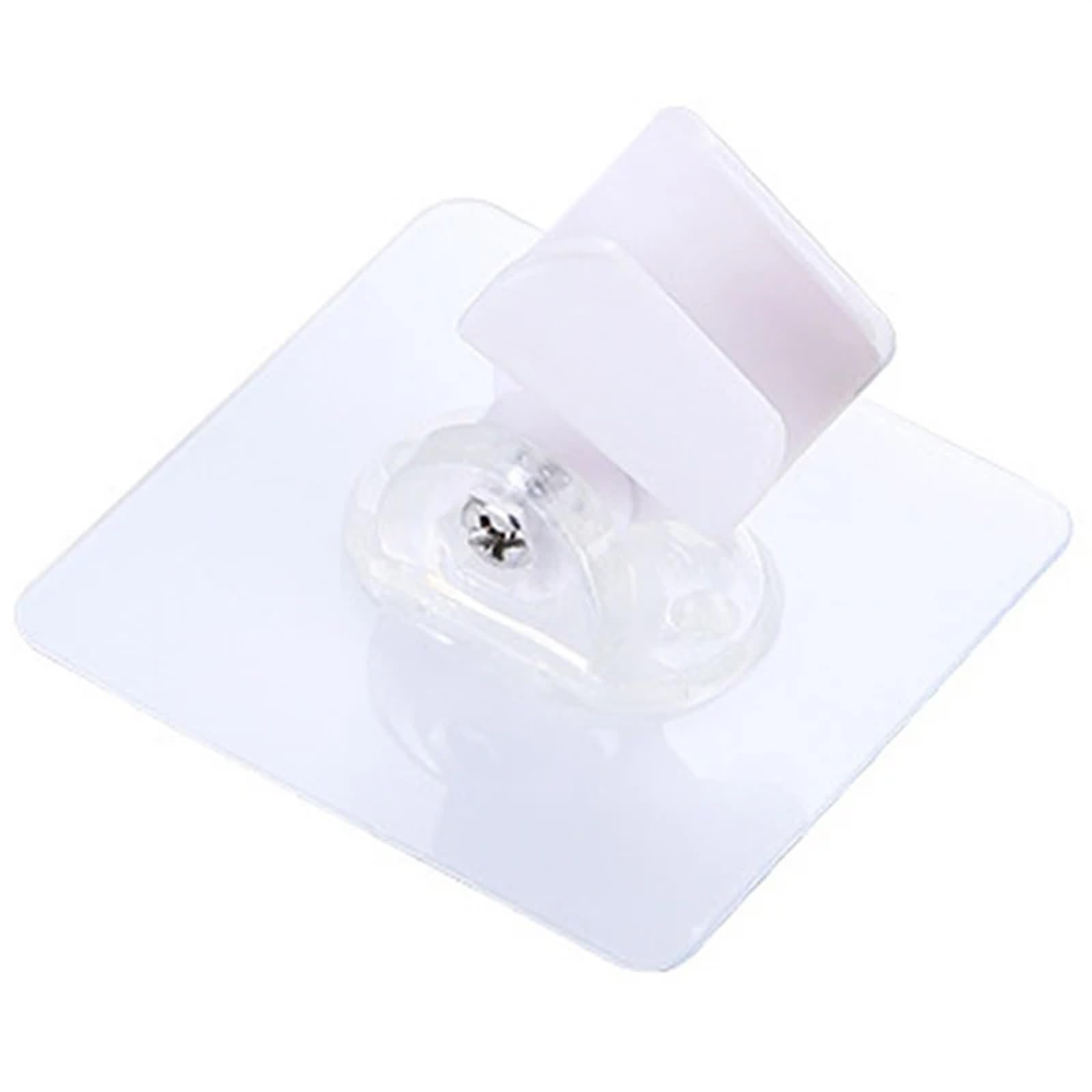 Djskldf White Shower Head Holder Shower Head Holder Self-Adhesive Handheld Adjustable Drill-Free Showerhead Rack Punch-Free Bathroom Wall Mount Bracket(White)