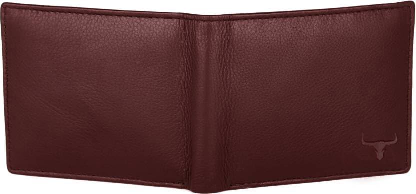 Image of WILD NAPA RFID Protected Brown Genuine Leather Wallets for Men (C-Cherry)