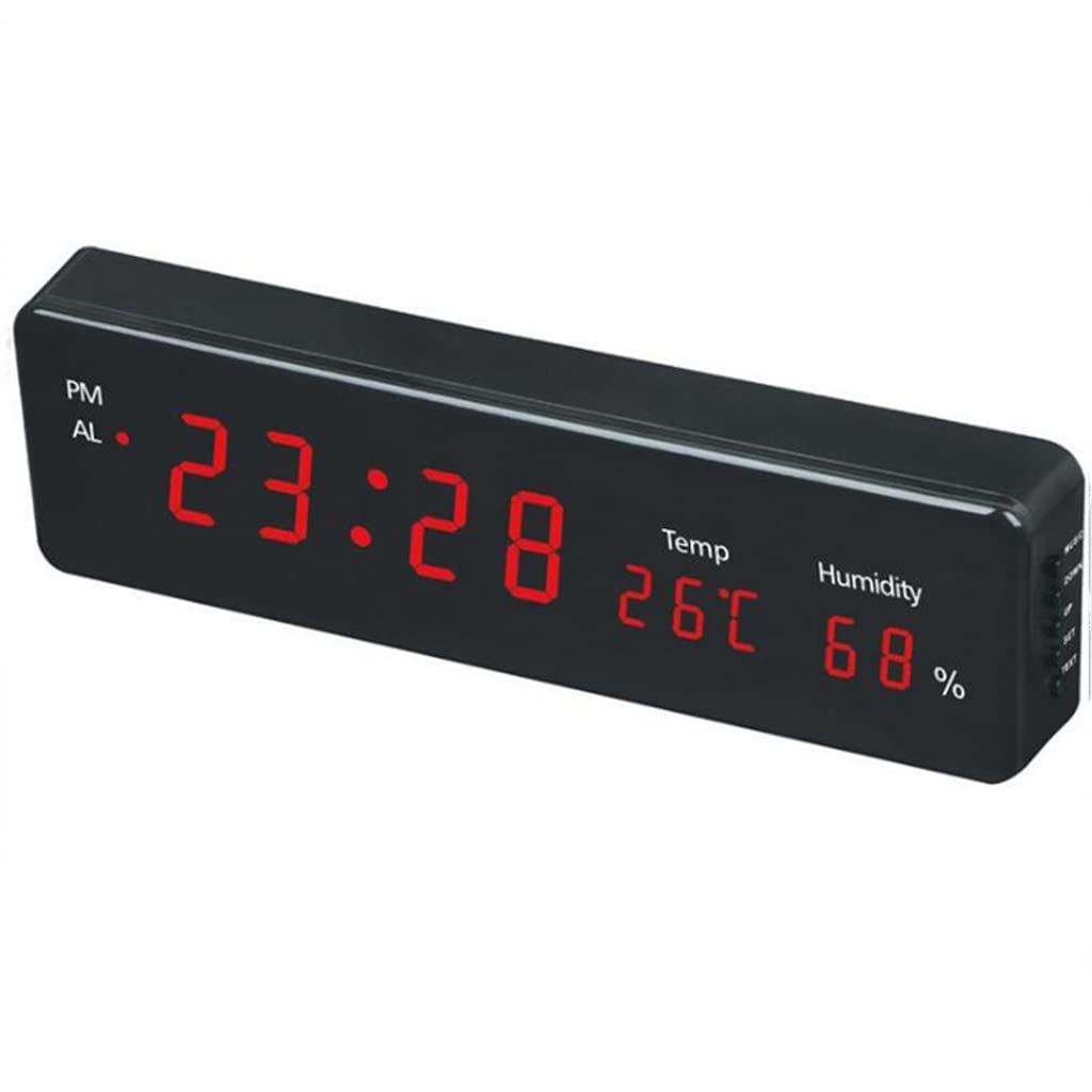 Réveil numérique LED avec 3 alarmes thermomètre et hygromètre de table