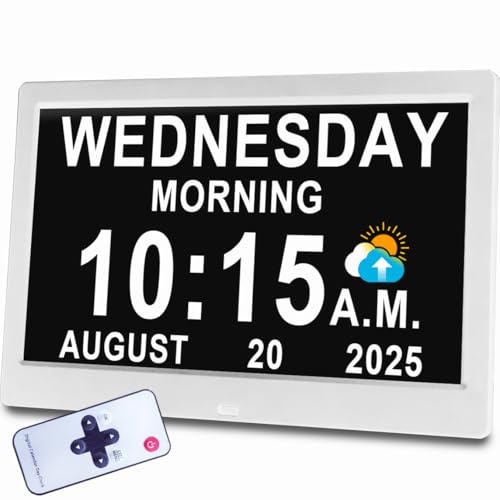 【Upgraded】11.5" Large Digtal Clock with Voice-Talking Day and Date for