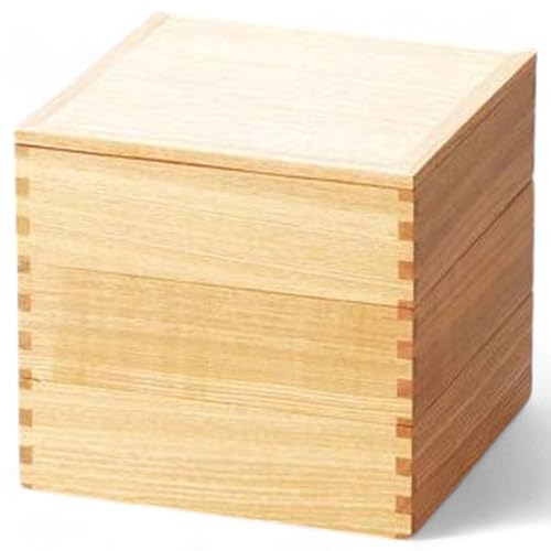 J-kitchens 漆器 重箱 木製 白木塗タモ60 3段 重 内朱 (1組) 18cm 木製 お重 お重箱 日本製