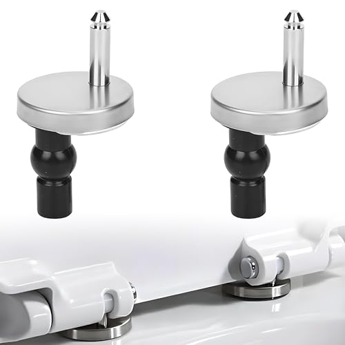 2 Pcs Toilet Seat Hinges Fittings Quick Release Toilet Seat Fixings UpgradeTop Fix Blind Hole Fittings Toilet Seat Hinges Seat Screws Easy to Install for WC Toilets Blind Holes
