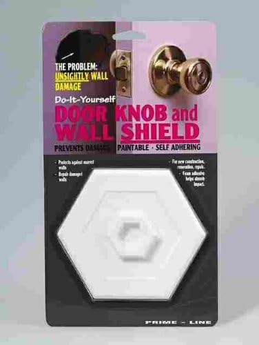 Prime-Line Door Knob Wall Shield 5" White