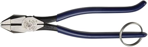 Klein Tools D201-7CSTT - Alicates delgados de hierro con mandíbulas moleteadas resistentes cuchillos endurecidos por inducción y un anillo de amarre