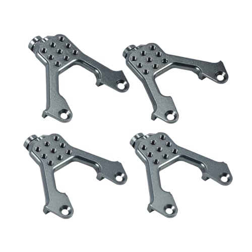 YSKMLOLP RC Adjustable Mount, Front Rear Shock Hoops Tower Bracket Mount Compatible with Axial SCX10 SCX10ii 90046 90047 1/10 RC Crawler Car (Gray)