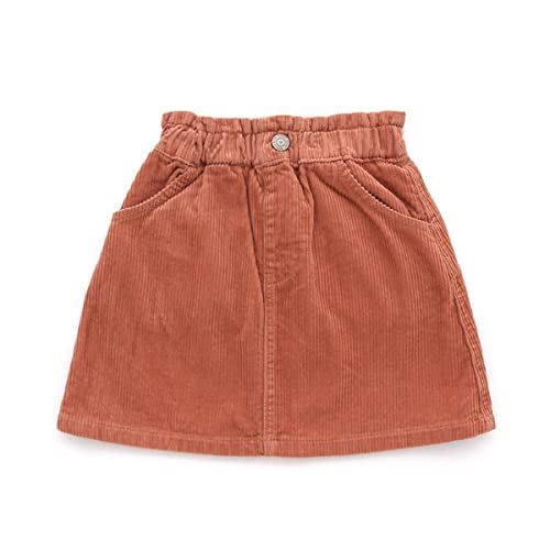 [セラフ] コールデュロイ 台形 スカート 子供服 キッズ 女の子 140 レンガ(RE)
