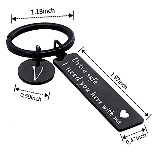 Image of drive safe keychain for him key rings for her men boyfriend