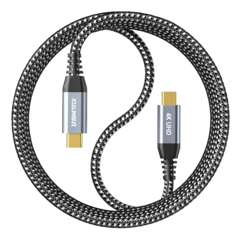 ZeroneTeck USB C Cable 3ft, USB C 3.2 Gen 2X2 Cable, 4K Monitor Video Output, 20Gbps High Speed Data...