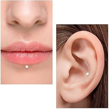 Lot De 16 Piercings Labret/lèvre En Acrylique Bioflex - Calibre 16 (1,2 Mm) - Longueurs 6,8,10,12 Mm - Hypoallergénique