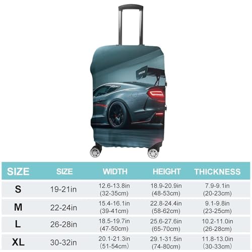 Luxury Sports Car Luggage Cover, Elastic Luggage Protector Fits 19-32in Suitcases, Washable & Anti-Scratch Suitcase Cover for Men Women M2
