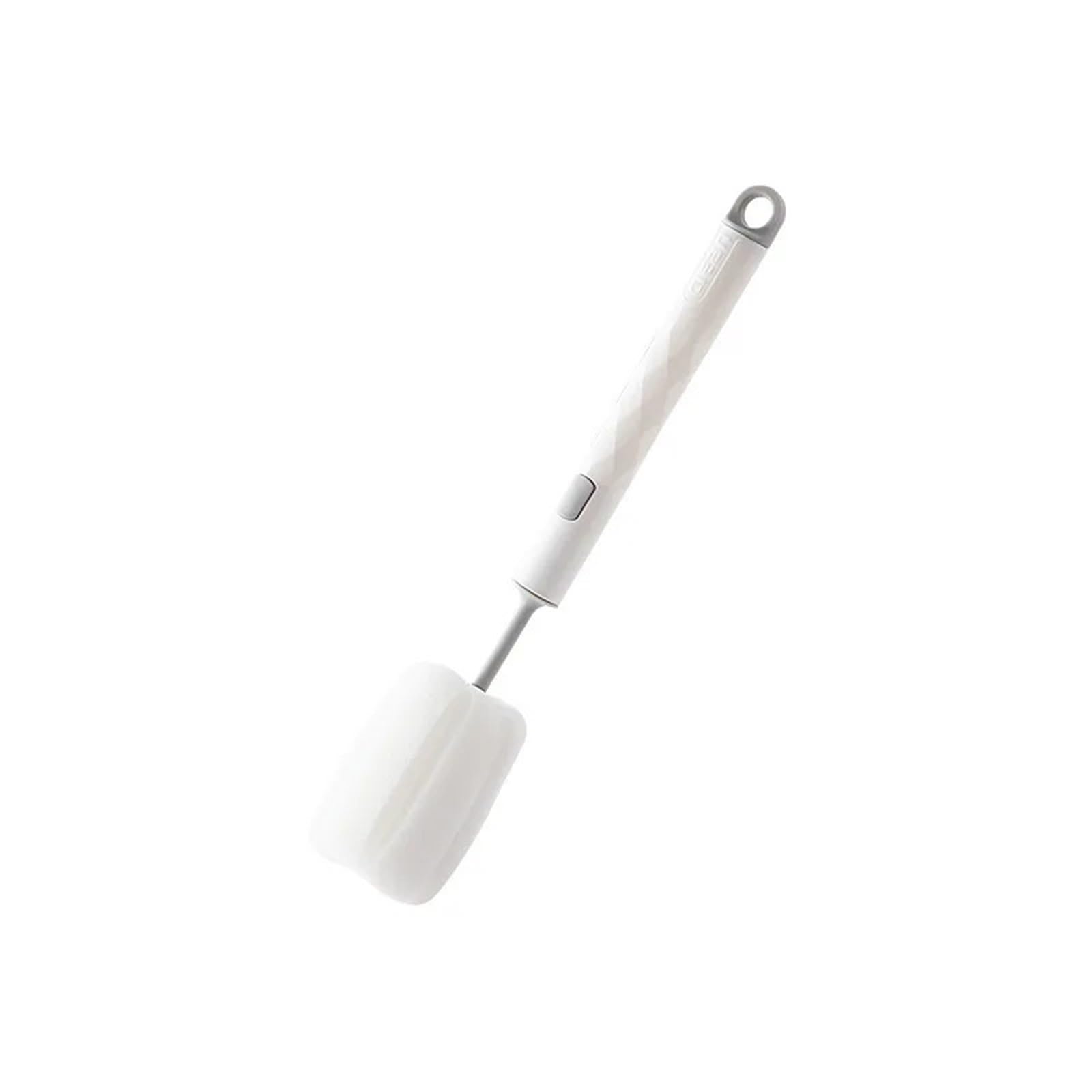 bottle brush Cup Brush Long-handled Sponge Detachable And Replaceable Head Bottle Clean(White)