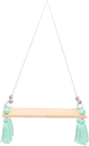 ARTIBETTER Estantes de madera con cuentas para dormitorio, decoración de pared, soporte decorativo para ollas, entrada, estantes flotantes para
