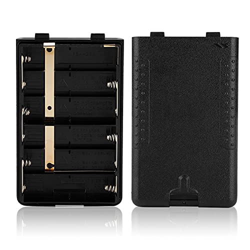 boîtier de Batterie Radio 25 A 6 emplacements pour Talkie-walkie pour série Yaesu/Vertex,Boîtier de Batterie Radio, Batterie d'accessoires étendue Rechargeable, Boîte à 5 Piles Boîtier Radio Boît