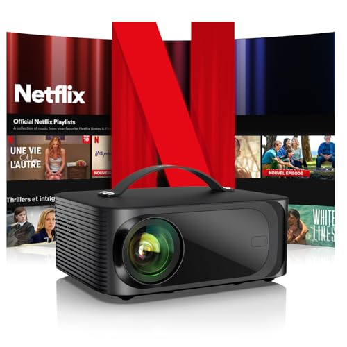 4K Outdoor Projector with Dolby Audio, Wifi 6, Bluetooth, Netflix, YouTube, PrimeVideo and Electric Focus