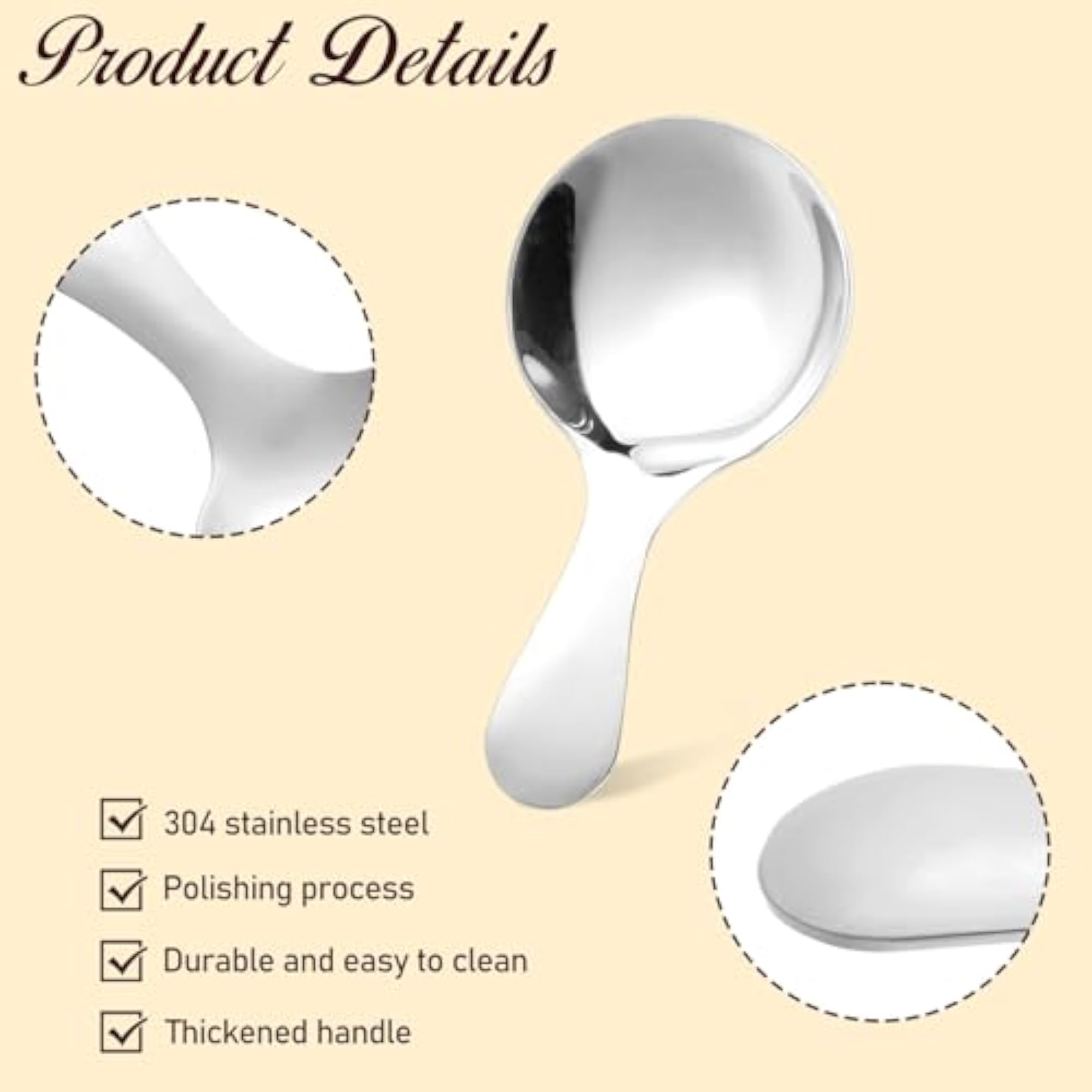 7 PCS Mini Stainless Steel Scoops Set