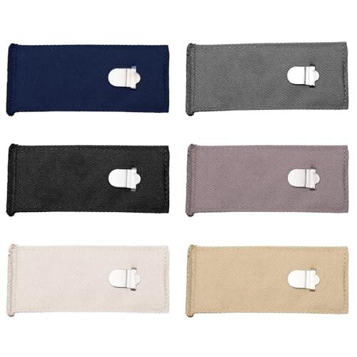 JJUNW 6 Stück Hosenknopf Verlängerung, Hosenbunderweiterung für Anzughosen Trouser Extender mit Metallhaken 8,5 x 3,5 cm Knopfverlängerung für Hosen Röcke Umstandshose