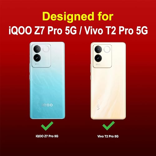 Image of Amazon Basics Back Case Cover for Vivo T2 Pro 5G (Silicone Red)