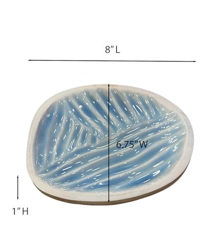 Image of Mango Wood Serving Platter- Natural Wooden Tray for Cheese, and Bread