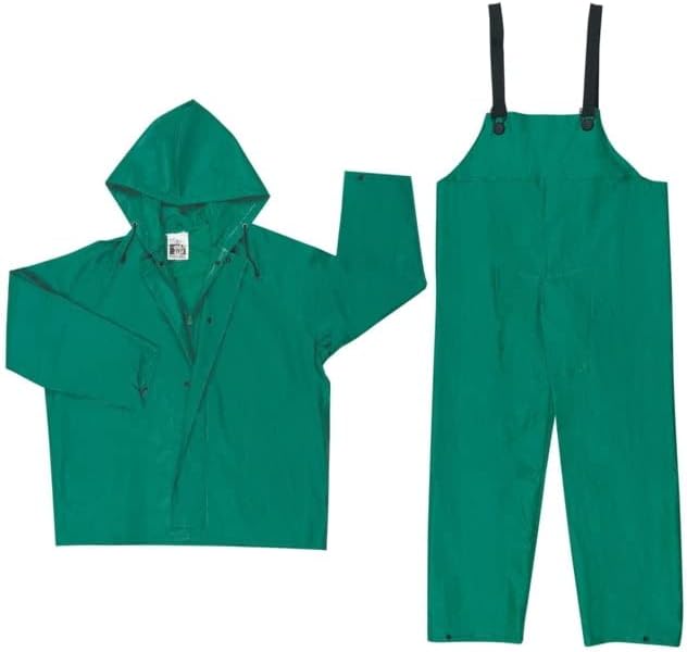 MCR Safety Dominator Series Jacket with Zipper Front and Bib Pants, 42mm PVC/Poly/PVC, 3882X9