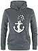Produktbild EZYshirt® Anker Ocean Damen Hoodie | Damen Kapuzenpullover | Damen Pullover